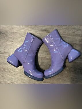 John Fluevog Purple Haring Boots size 9